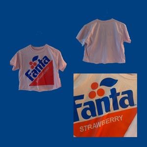 I am selling a cute Fanta short sleeve/crop top shirt.
